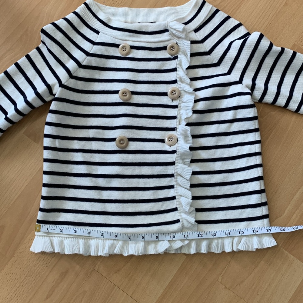 J. Crew Black and White Striped Cardigan - Picture 8 of 16